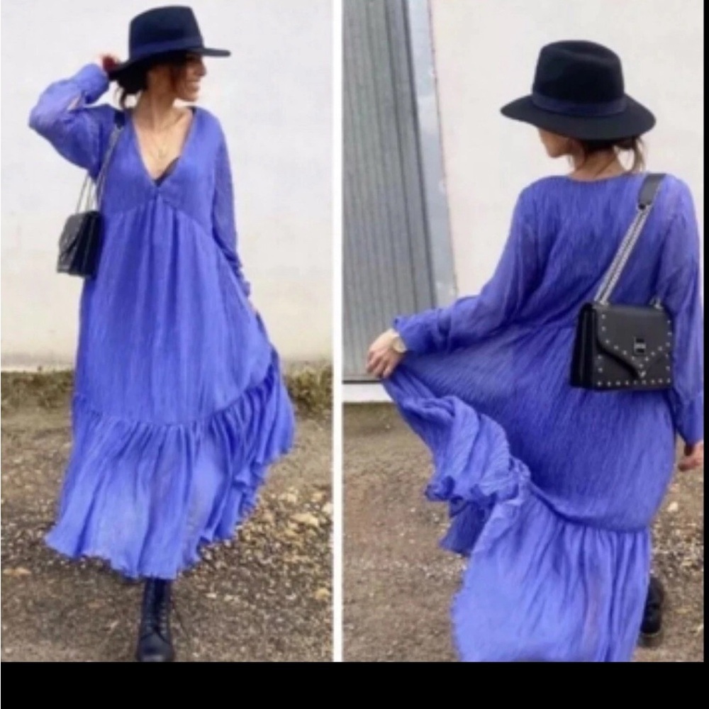 Zara Blue Midi Dress